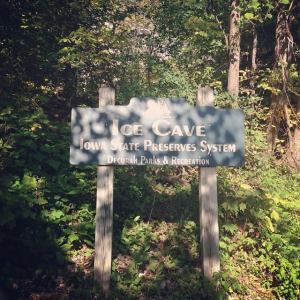 Ice cave sign